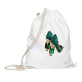 Green Girl Cotton Drawstring Bag Handbag Storage Dust Bag